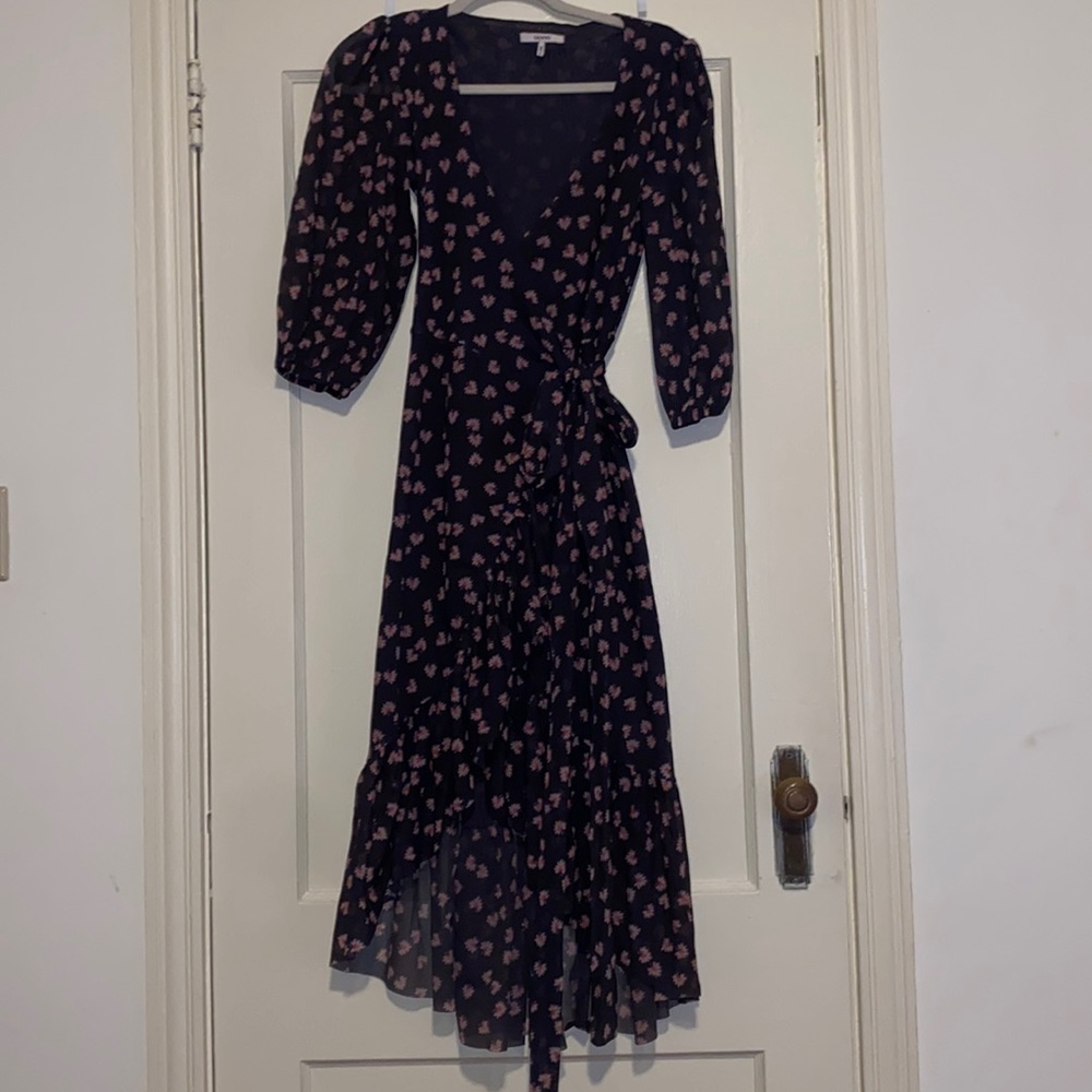 Ganni Floral Wrap Dress